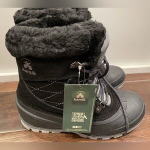 Kamik Womens Snowvalley L Faux Fur Insulation Snow  Winter Boots Black size 7